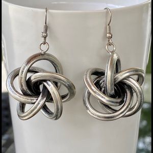 Silver Knot Earrings